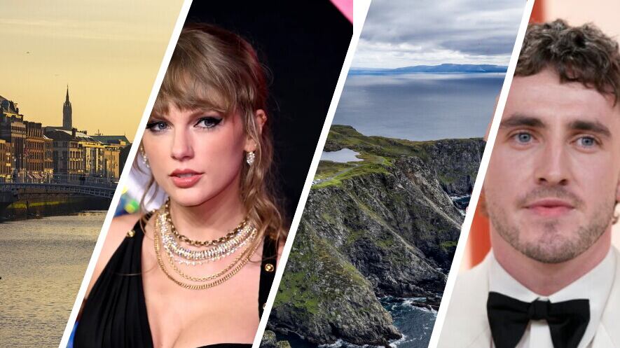 The River Liffey in Dublin, Taylor Swift, Sliabh Liag cliffs in Donegal and Paul Mescal