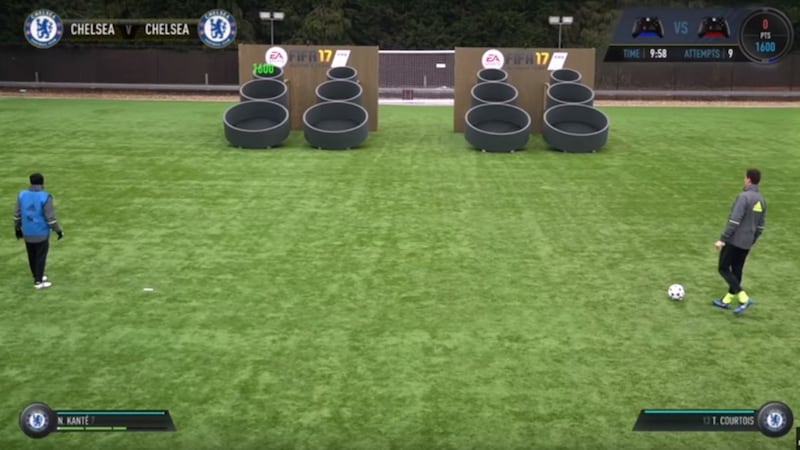 Chelsea's N'Golo Kante absolutely smashed Fifa's real-life bucket skills challenge