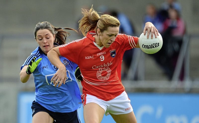 Caroline O&#39;Hanlon in action for Armagh, to whom she&#39;s committed for an 18th season. 