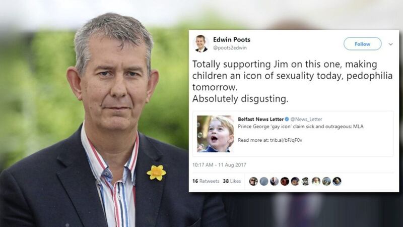 The complaint centred on Edwin Poots&#39;s post on Twitter 