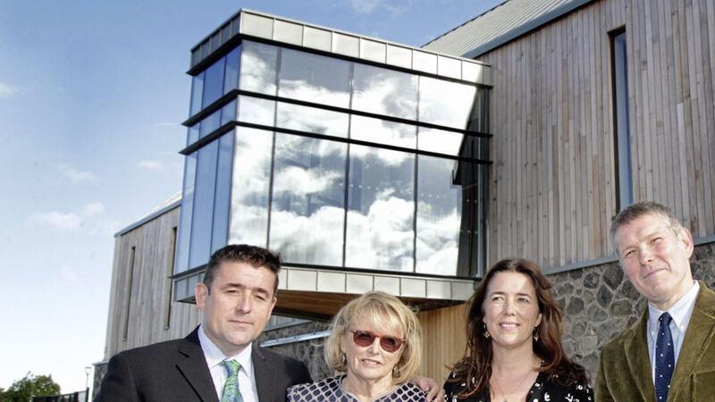 Members of the Heaney family at the official opening of the new Seamus Heaney HomePlace in Bellaghy Co Derry in 2016 