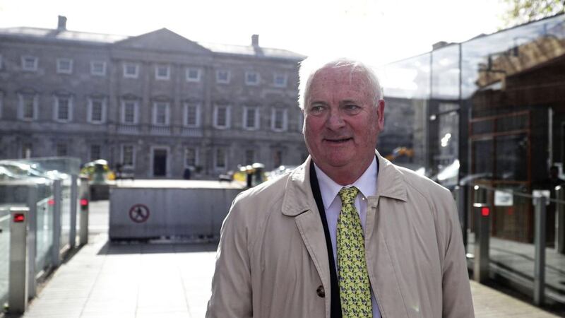Former taoiseach John Bruton arrives at Leinster House, Dublin, yesterday. Picture by Brian Lawless, Press Association 