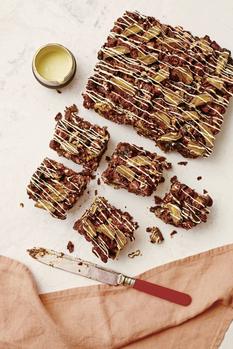 Whack-it-all-in chocolate cornflake rocky road 