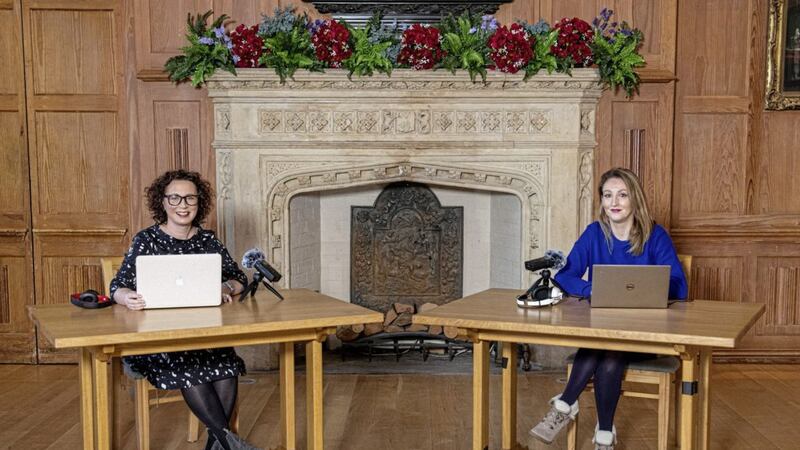 Leanne McCormick, left, of Ulster University, and Elaine Farrell from Queen&#39;s University Belfast, the academics behind the Bad Bridget podcasts 