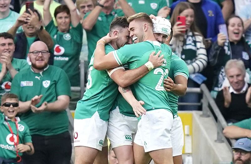 Ireland ran in five tries during the comfortable victory