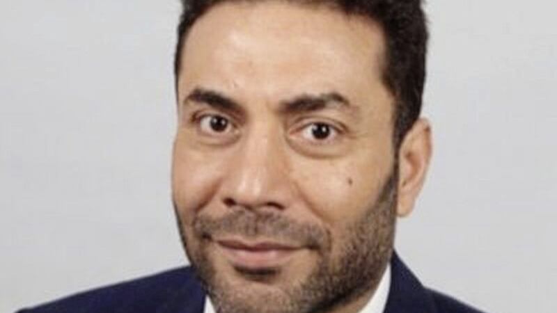 under investigation: Consultant neurologist Dr Hany El-Naggar, main picture, faces professional misconduct allegations relating to care in an English hospital five years ago. He was employed by the Belfast Trust in 2018 to review former patients of Dr Michael Watt, above, following an unprecedented recall 