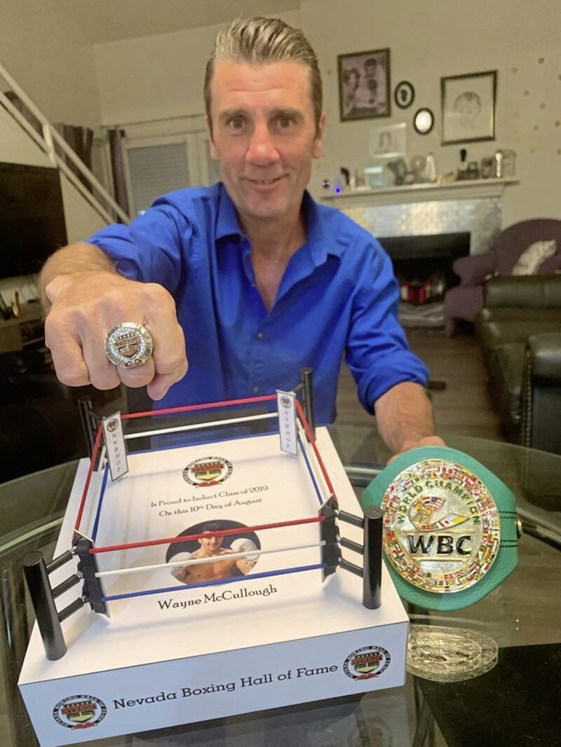 Wayne McCullough was inducted into the Nevada Boxing Hall of Fame on Saturday 