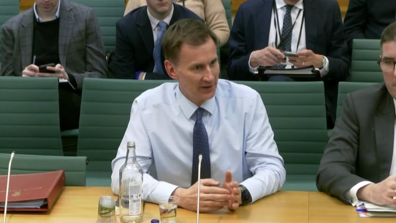 Chancellor Jeremy Hunt appearing before the Treasury Committee