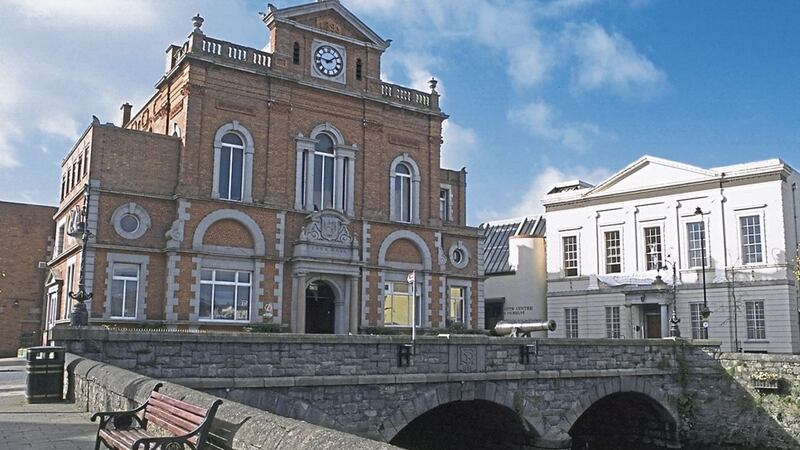 Newry town hall. Council workers in Newry and Mourne are to strike today 