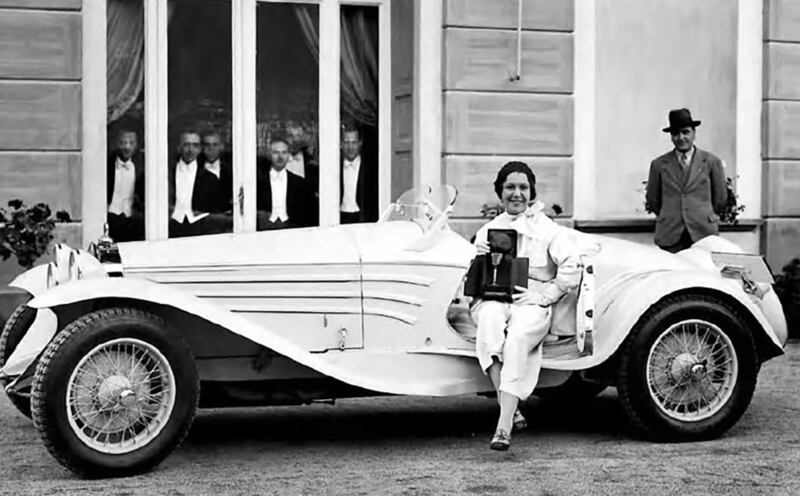 One of the most renowned examples of the Alfa Romeo 6C 1750 was the 'Flying Star' that millionaire socialite Josette Pozzo commissioned from coachbuilder Touring. It was conceived to take part in the Elegance Competition at Villa d’Este in 1931. The car was entirely white, apart from a black dashboard. It won Gold Cup for the 'most beautiful car'