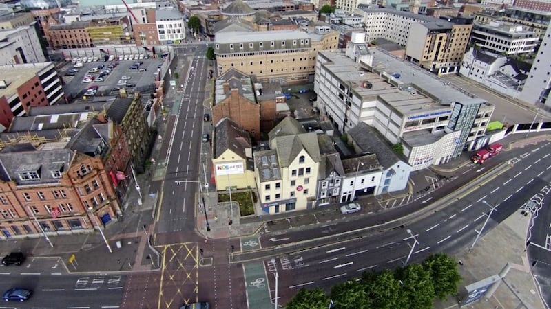 The office block on the Donegall Quay, Ann Street and Oxford Street corners has gone on the market for &pound;1.25m 