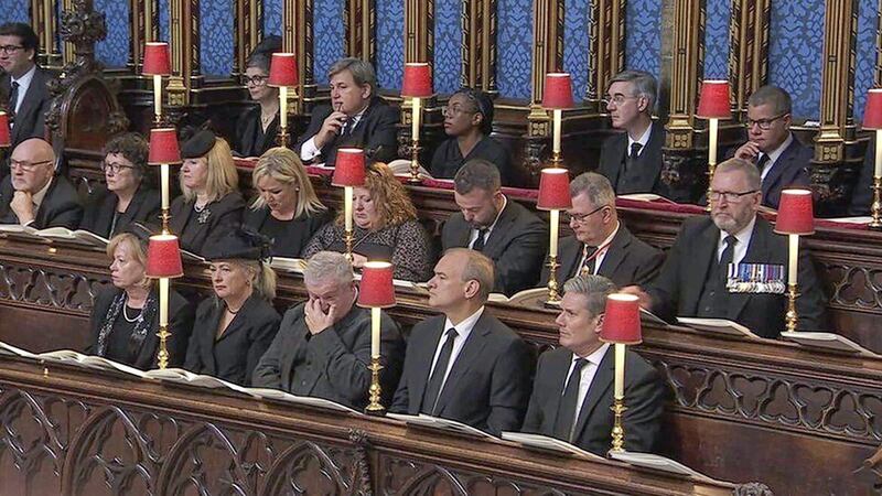 Leaders from Northern Ireland&#39;s five main political parties have attended the funeral of Queen Elizabeth II in London.. 