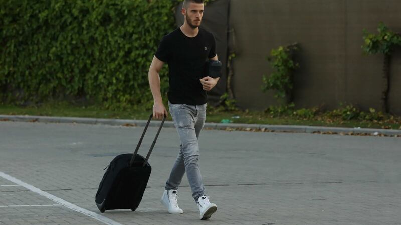 Manchester United goalkeeper David de Gea arrives at a Span training camp in Madrid on Tuesday<br />Picture: PA