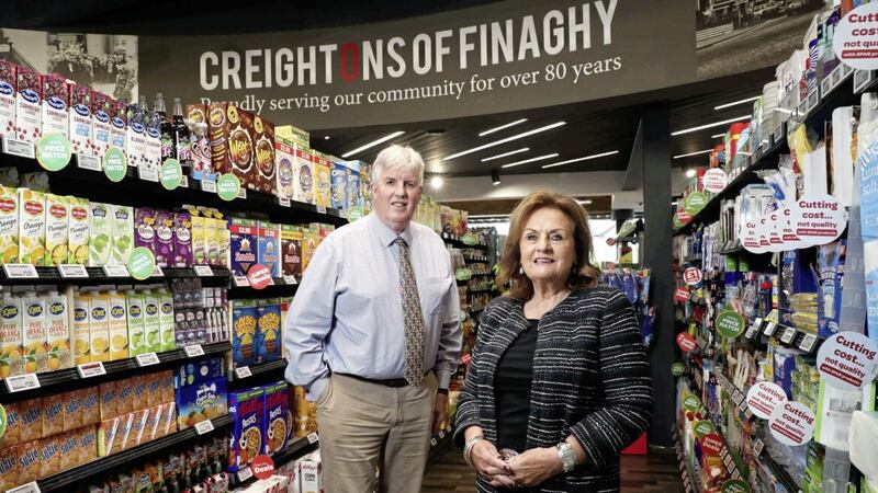 Niall Creighton and Gail Boyd, who own Creightons EuroSpar in Finaghy, Creightons EuroSpar in Balmoral and Creightons Spar on Blacks Road 