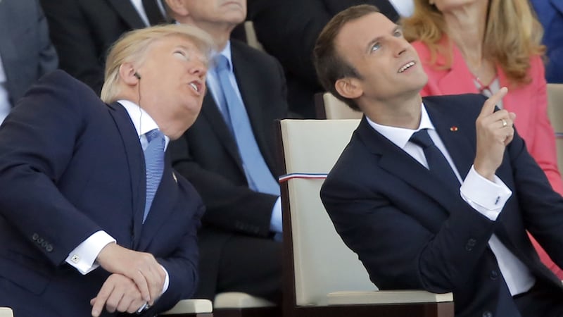 The French president’s first July 14 parade took a slightly unconventional turn…