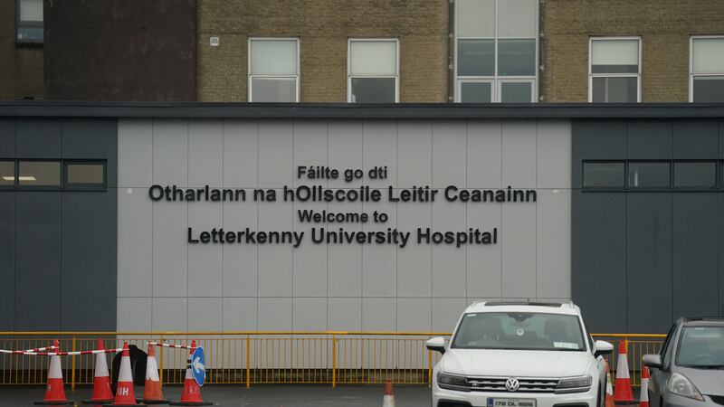 The man’s body was taken to the mortuary at Letterkenny University Hospital (Brian Lawless/PA)