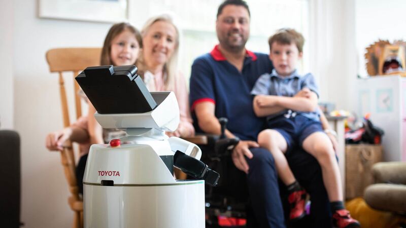 The robotic assistant prototype spent time at the home of Anthony Walsh, who lived with motor neurone disease.