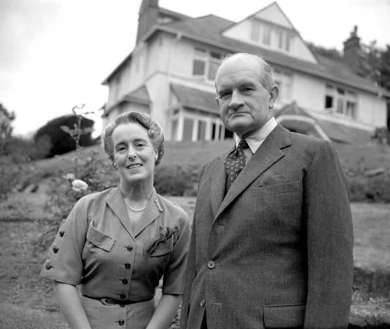 Field-Marshal Sir William Slim, Chief of the Imperial General Staff, whose appointment as Governor-General of Australia was announced from Buckingham Palace with Lady Slim at their home in Limpsfield Common near Oxted, Surrey