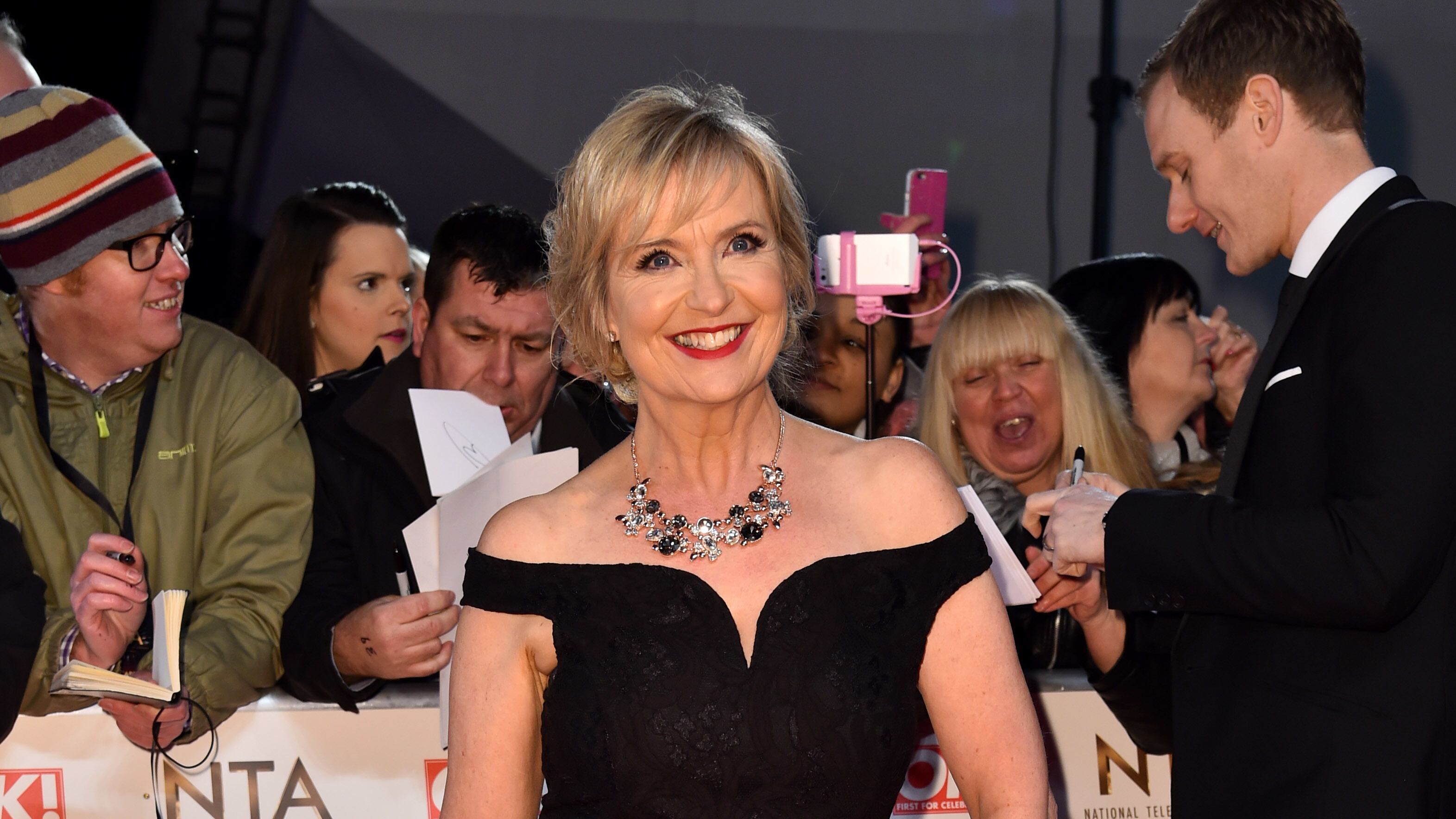 Carol Kirkwood attending the National Television Awards 2017 at the O2, London