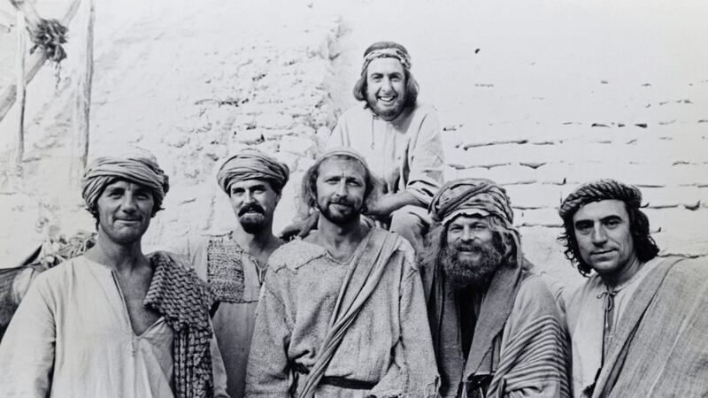 The Monty Python team on the set of the 1979 movie Life of Brian.  Python (Monty) Pictures Ltd/PA Wire 