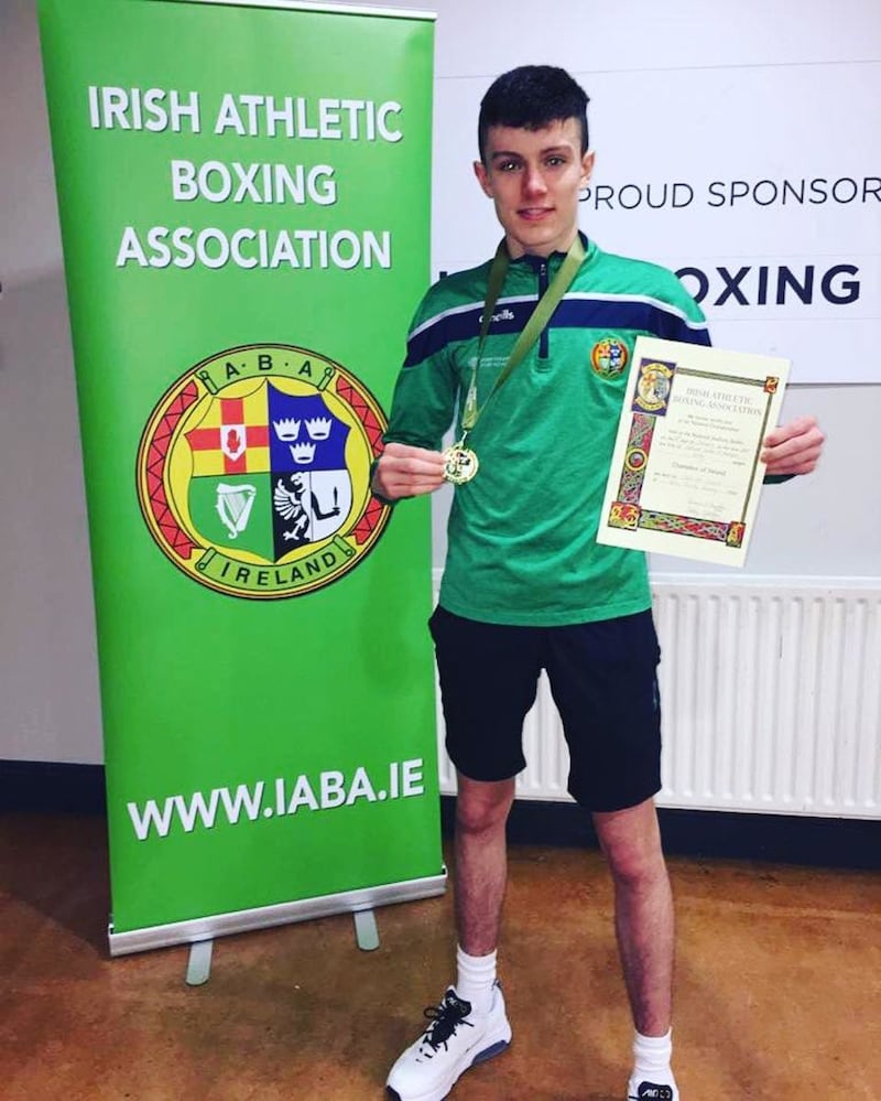 Holy Trinity's John McConnell swept to the Irish U18 lightweight title last Friday night