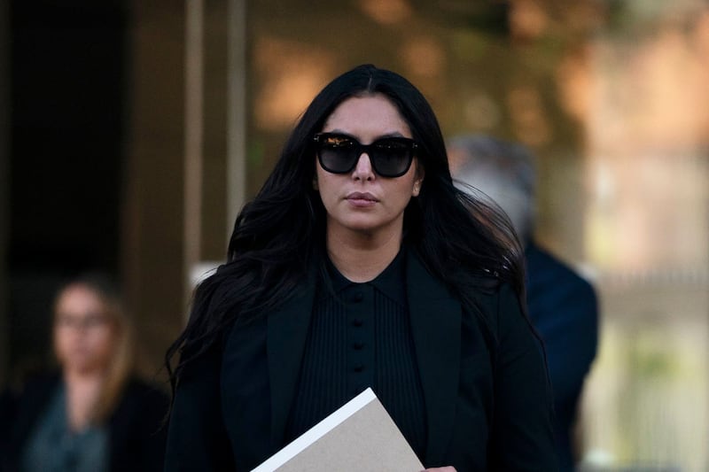 Vanessa Bryant, the widow of Kobe Bryant, leaves a federal courthouse in Los Angeles on Wednesday August 10 2022