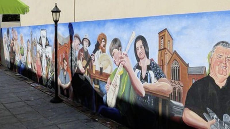 Georgina enlisted the help of well-known Belfast mural artists Marty Lyons and Michael Doherty when decorating The Church 