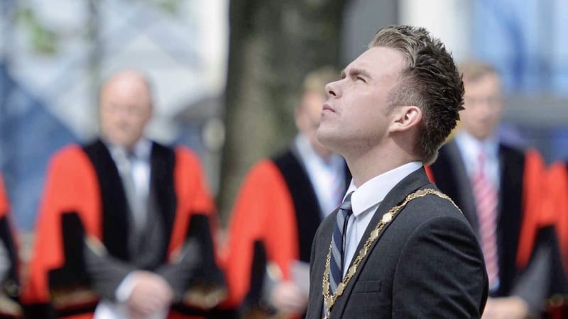 Former Belfast deputy lord mayor Guy Spence pictured during a Battle of the Somme commemoration ceremony in 2015 