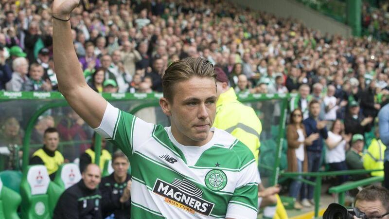 New signing Scott Allan is paraded to the Parkhead faithful ahead of Celtic&#39;s Scottish Premiership against Inverness Caledonian Thistle on Saturday 