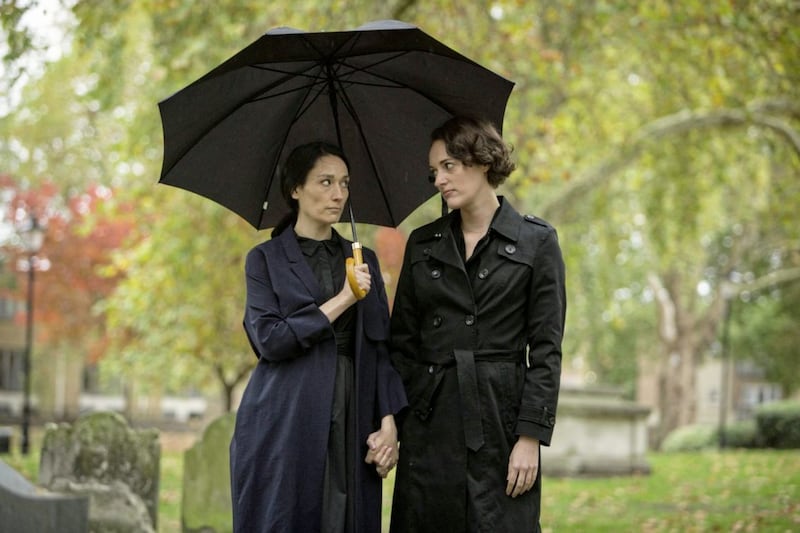 Sian Clifford as Claire and Phoebe Waller-Bridge as her sister in Fleabag 