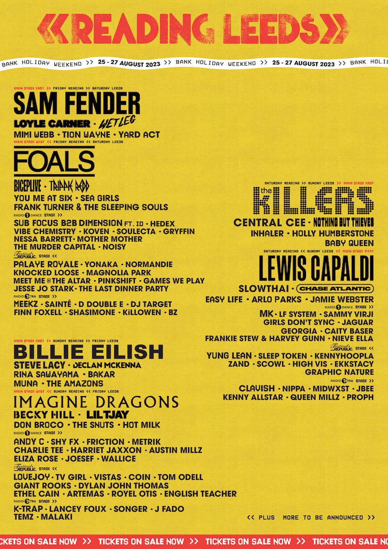 Reading and Leeds festival 