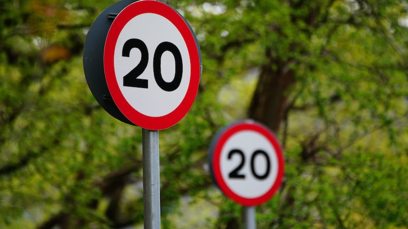 New 20mph road signs in Brynawel, Wales