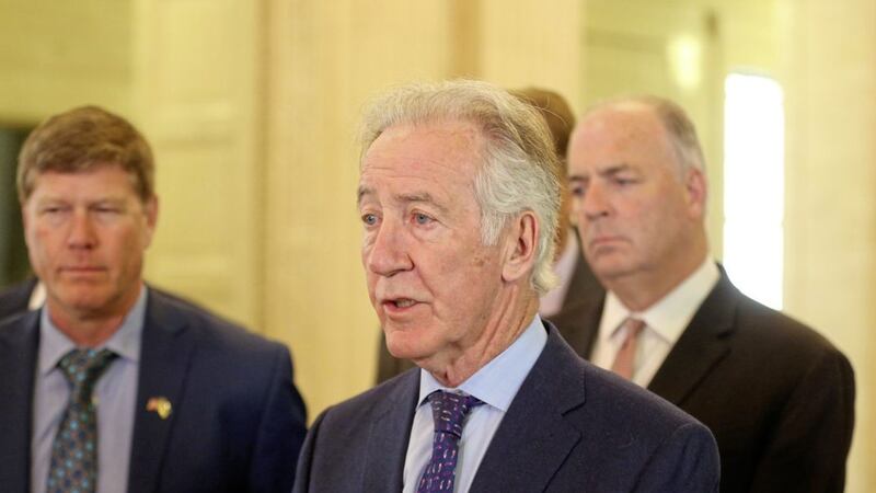 A US delegation led by Congressman Richard Neal arrives at Stormont to meet the five main parties. Picture Mal McCann. 