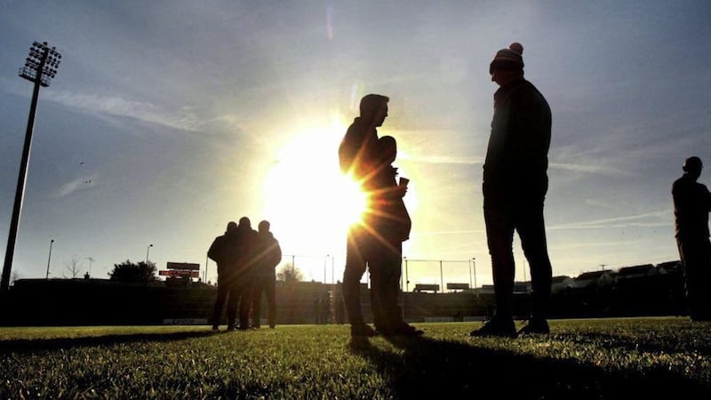 Not even a winter&#39;s sun could thaw out The Athletic Grounds on Sunday. The Armagh v Derry will now take place next Sunday Picture by Margaret McLaughlin. 