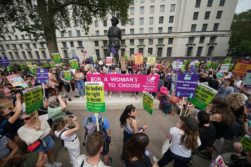 Pro-choice protesters