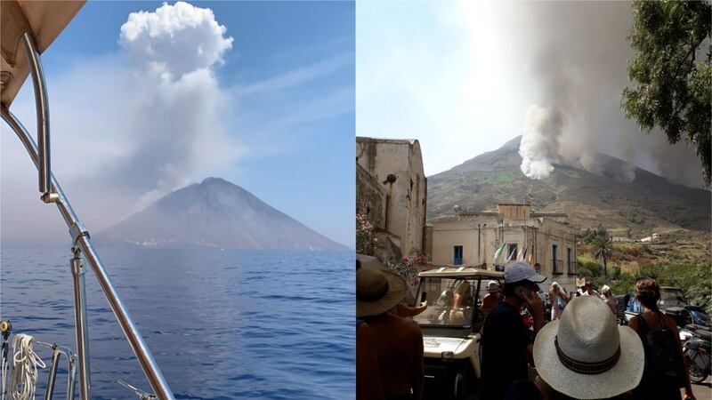 The volcano, nicknamed ‘Lighthouse of the Mediterranean’, erupted for the second time in eight weeks.