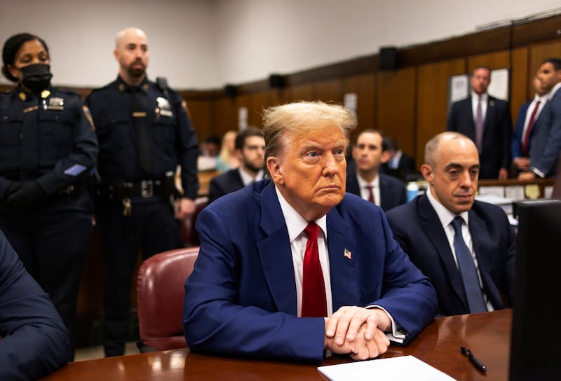 Donald Trump in court (Justin Lane/Pool Photo via AP)