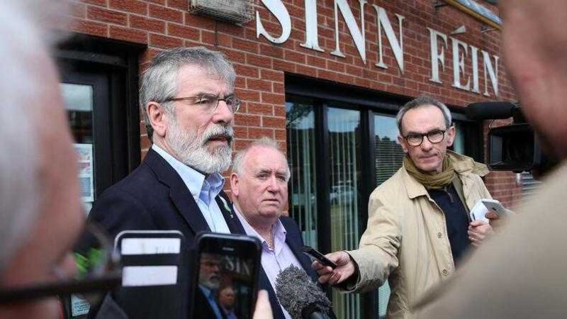 Gerry Adams calls for armed groups and call for an end to all attacks. Picture by Mal McCann.