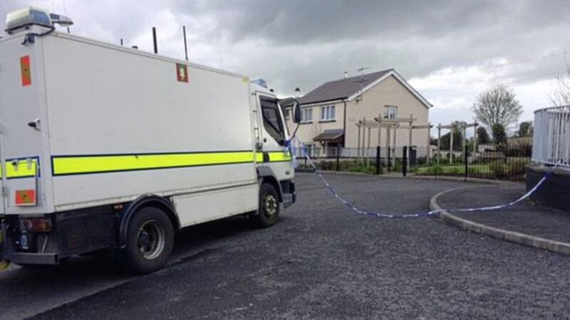 The PSNI discovered a suspicious object following house searches in Drumrallagh 
