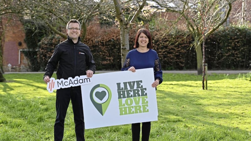 Stephen Harding, director at McAdam, with Helen Tomb, manager at Live Here Love Here 