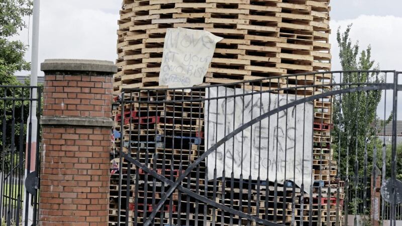 Three Stormont ministers met last night to discuss bonfire, including one at Adam Street in north Belfast 