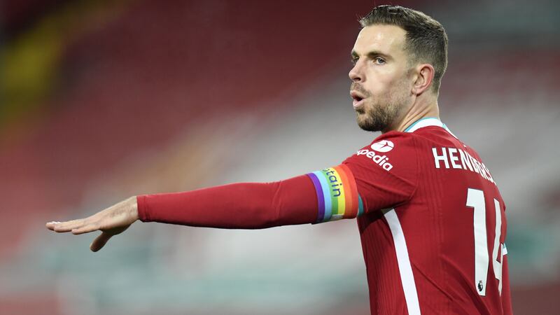 Jordan Henderson has been a big supporter of the Rainbow Laces campaign (Peter Powell/PA)