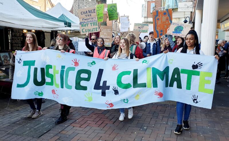 Climate change protest