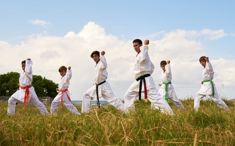 Karate students
