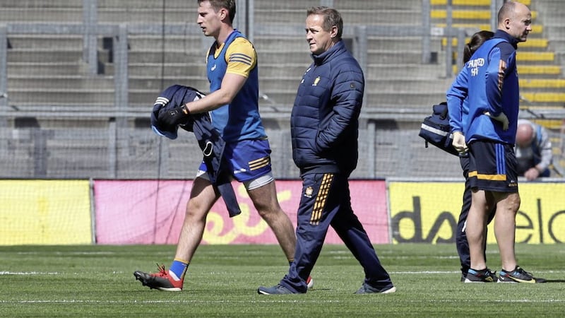 Clare manager Colm Collins before his side played Derry in last season&#39;s All-Ireland quarter-final at Croke Park. Picture Margaret McLaughlin. 