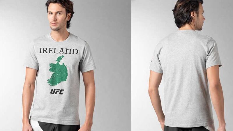 Reebok's UFC t-shirt has annoyed fans by cutting the north out of the map of Ireland