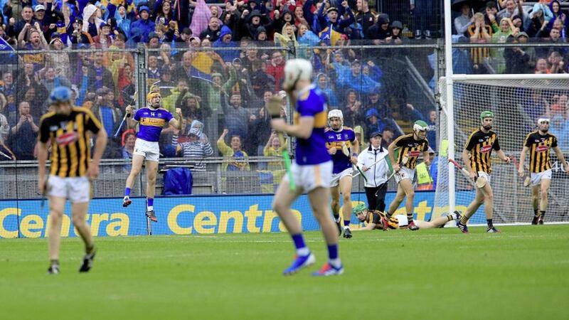 Tipperary&#39;s S&eacute;amus Callanan celebrates his goal during Sunday&#39;s All-Ireland SHC final. Picture by Philip Walsh 