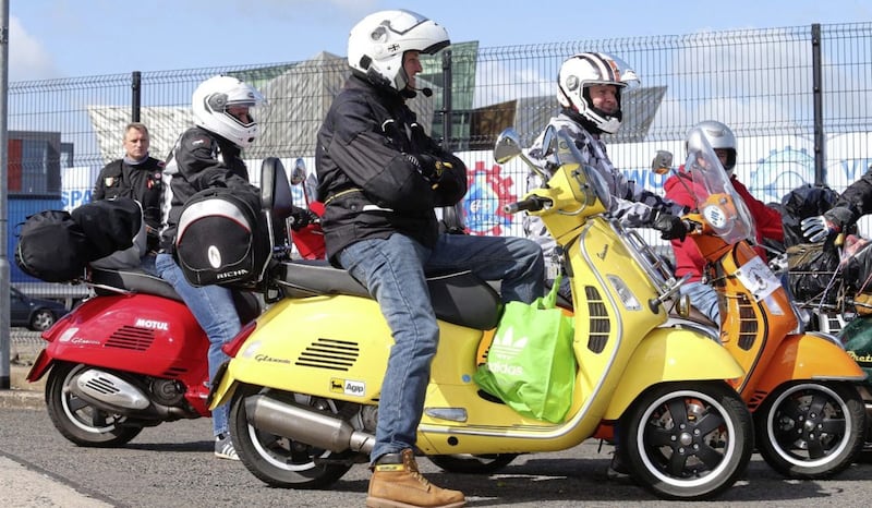 The Vespa World Days 2018 centres around a specially constructed &#39;Vespa Village&#39;&#39;, based at Titanic Belfast. Picture by Mal McCann 