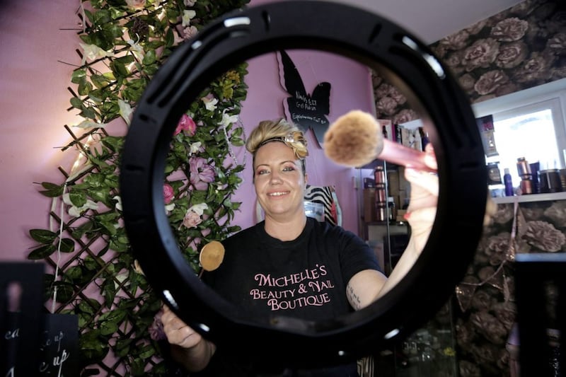 North Belfast beautician Michelle Kerr uses her skills to help people with cancer through the Look Good Feel Better charity. Picture by Hugh Russell 