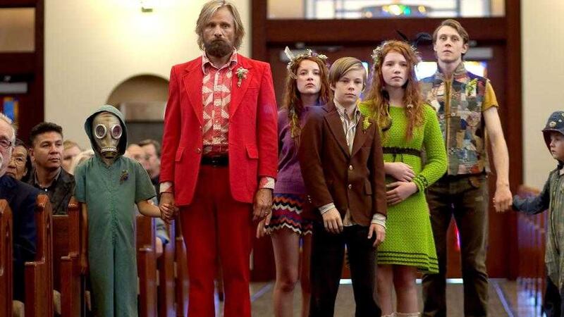 Viggo Mortensen as a father who tries to bring up his six children in an unorthodox way in Captain Fantastic 